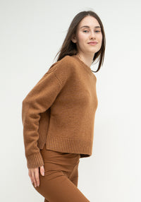 Pulover femei din cașmir și lână - Iris Camel
