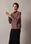 Pulover femei din lână merinos - Knit Ochre Orange Melange FUB Woman HipHip.ro