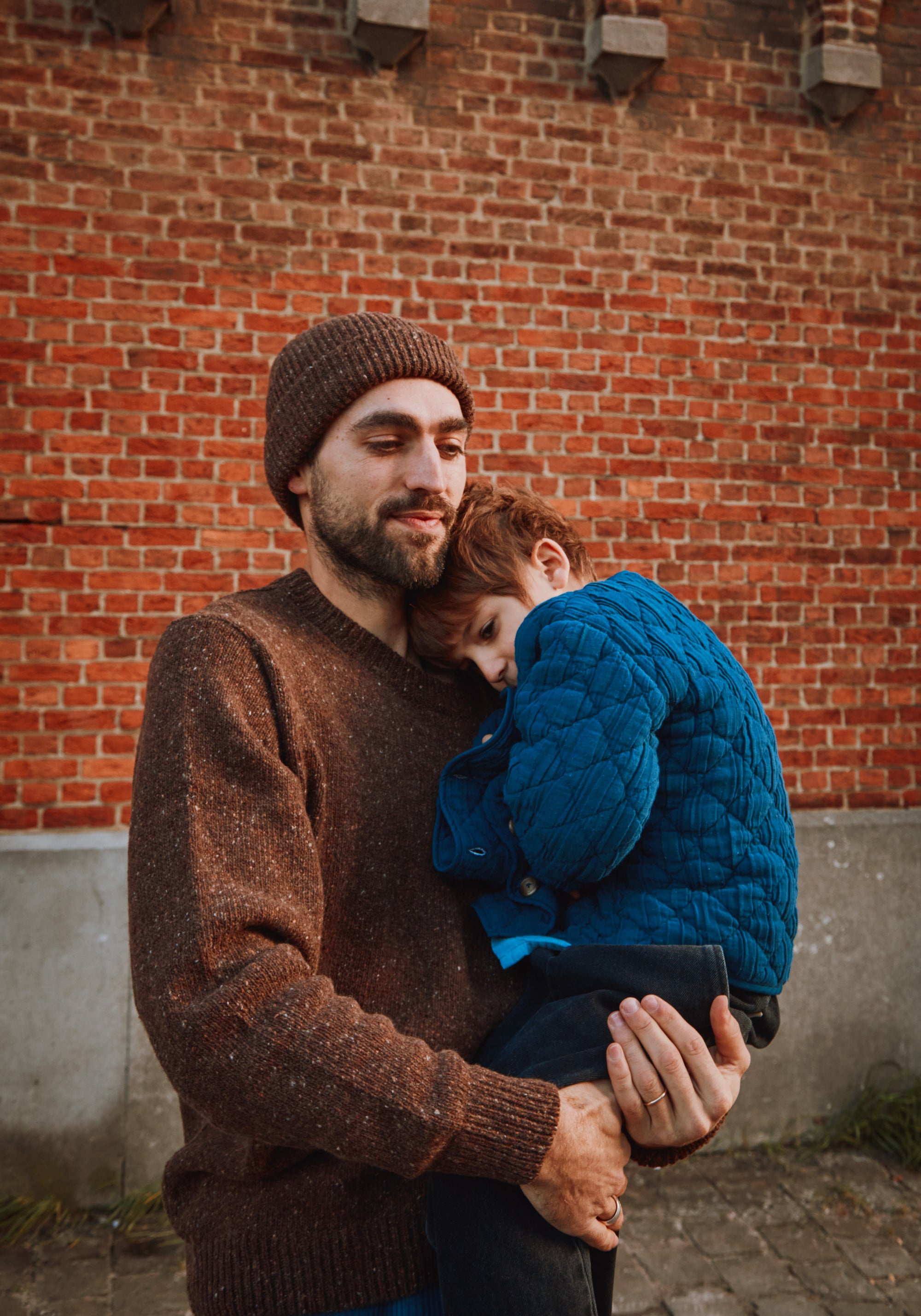 Pulover tricotat bărbați din lână reciclată - Brome Spackled Chocolate