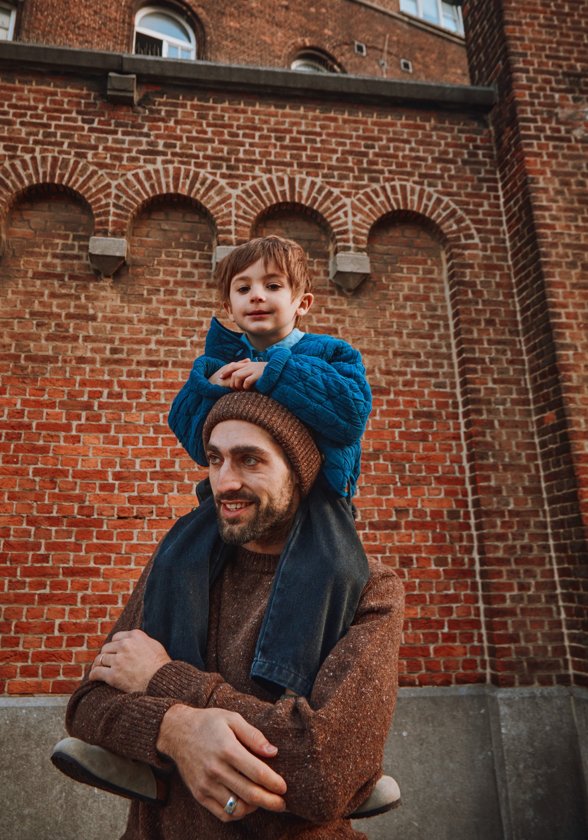 Pulover tricotat bărbați din lână reciclată - Brome Spackled Chocolate