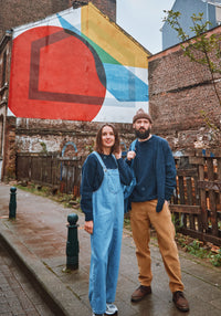 Pulover tricotat bărbați din lână reciclată - Brome Spackled Midnight