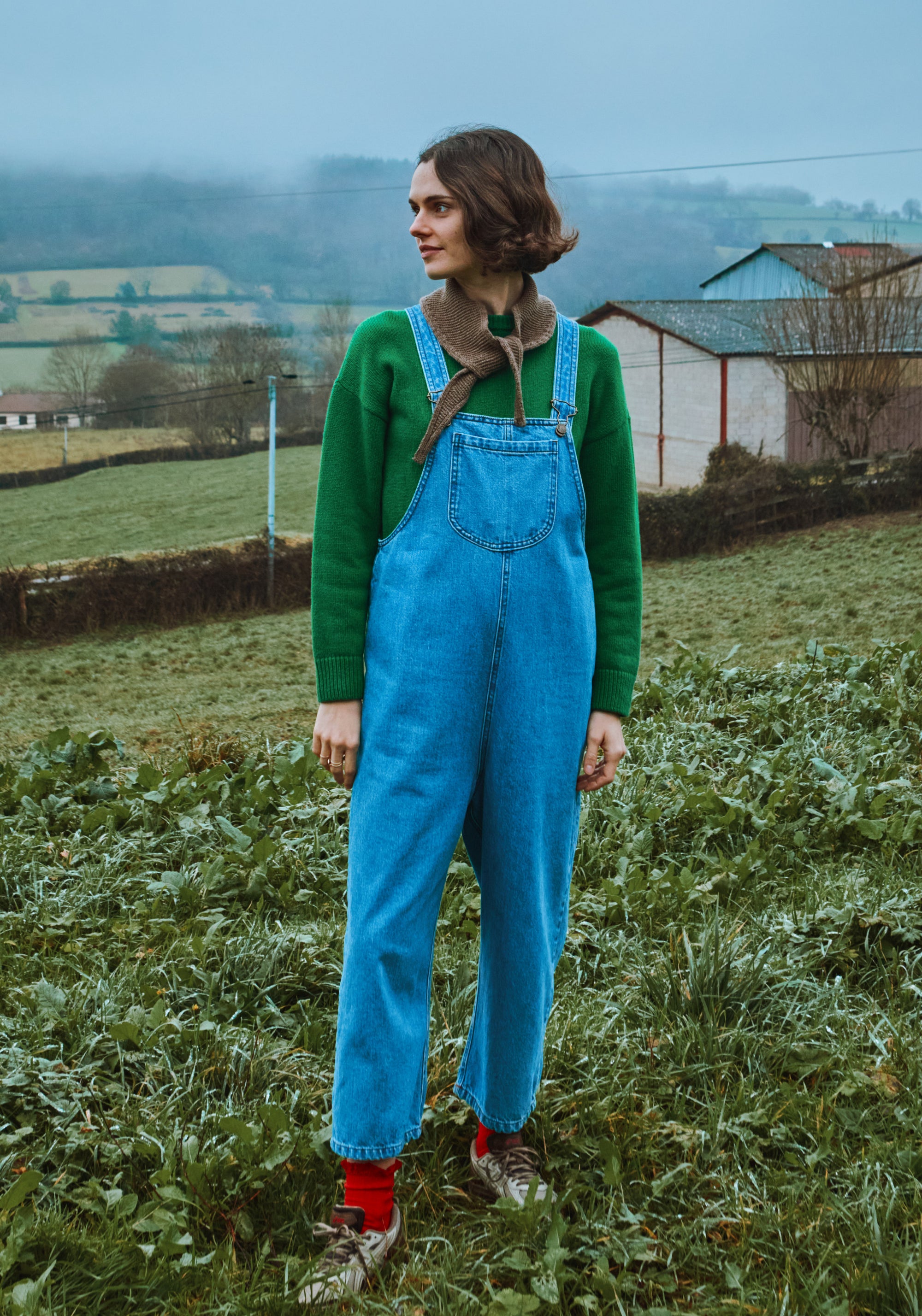 Pulover tricotat din lână - Azalee Emerald Green