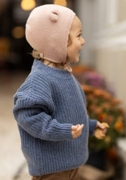 Pulover tricotat din lână și cașmir - Pissenlit Blue Jean