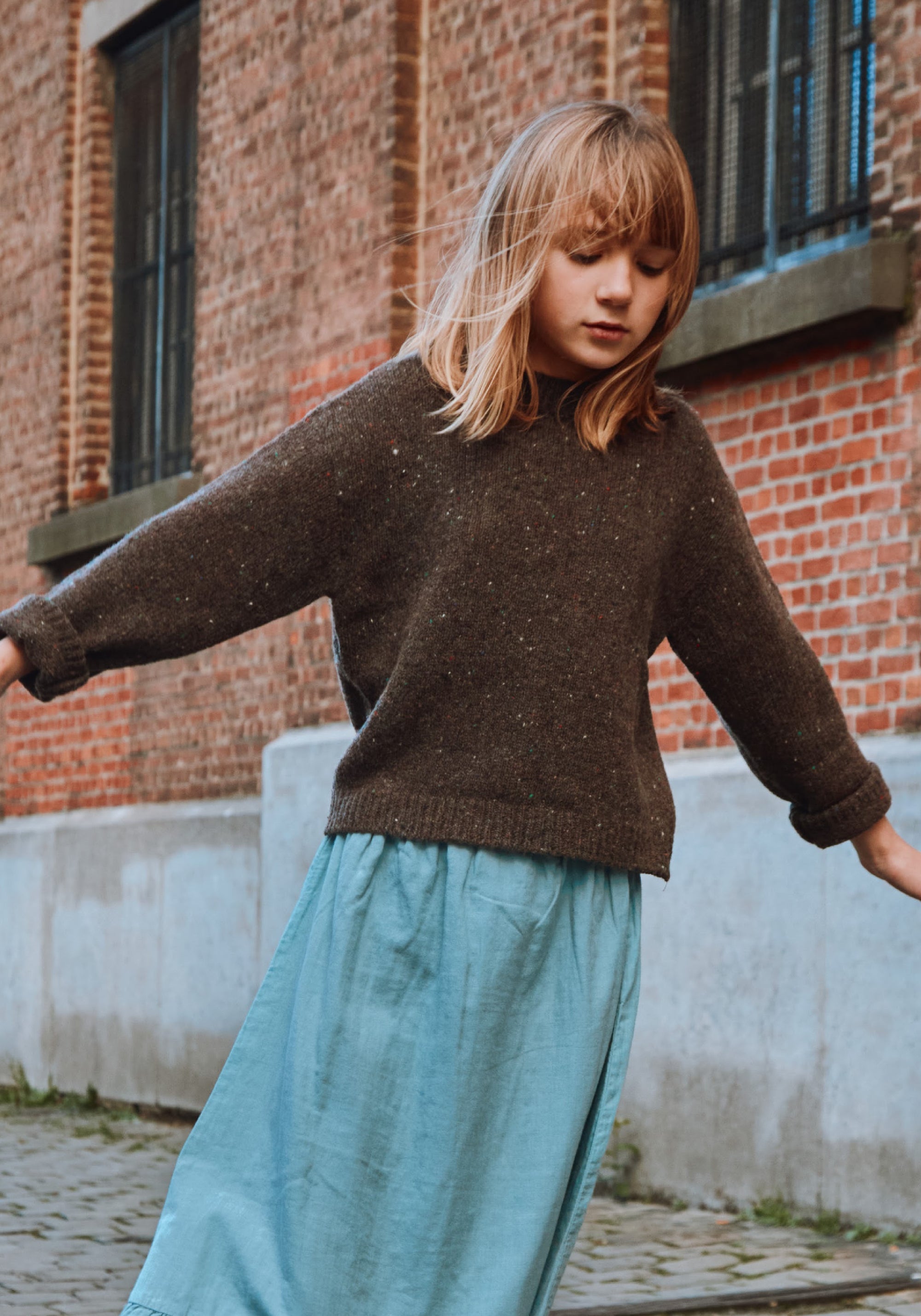 Pulover tricotat din lână reciclată - The Spackled Chocolate