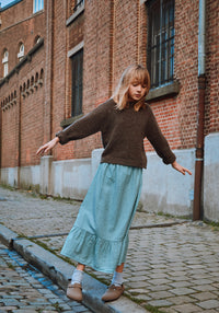 Fustă din muselina dublă de bumbac - Nemesie Arona