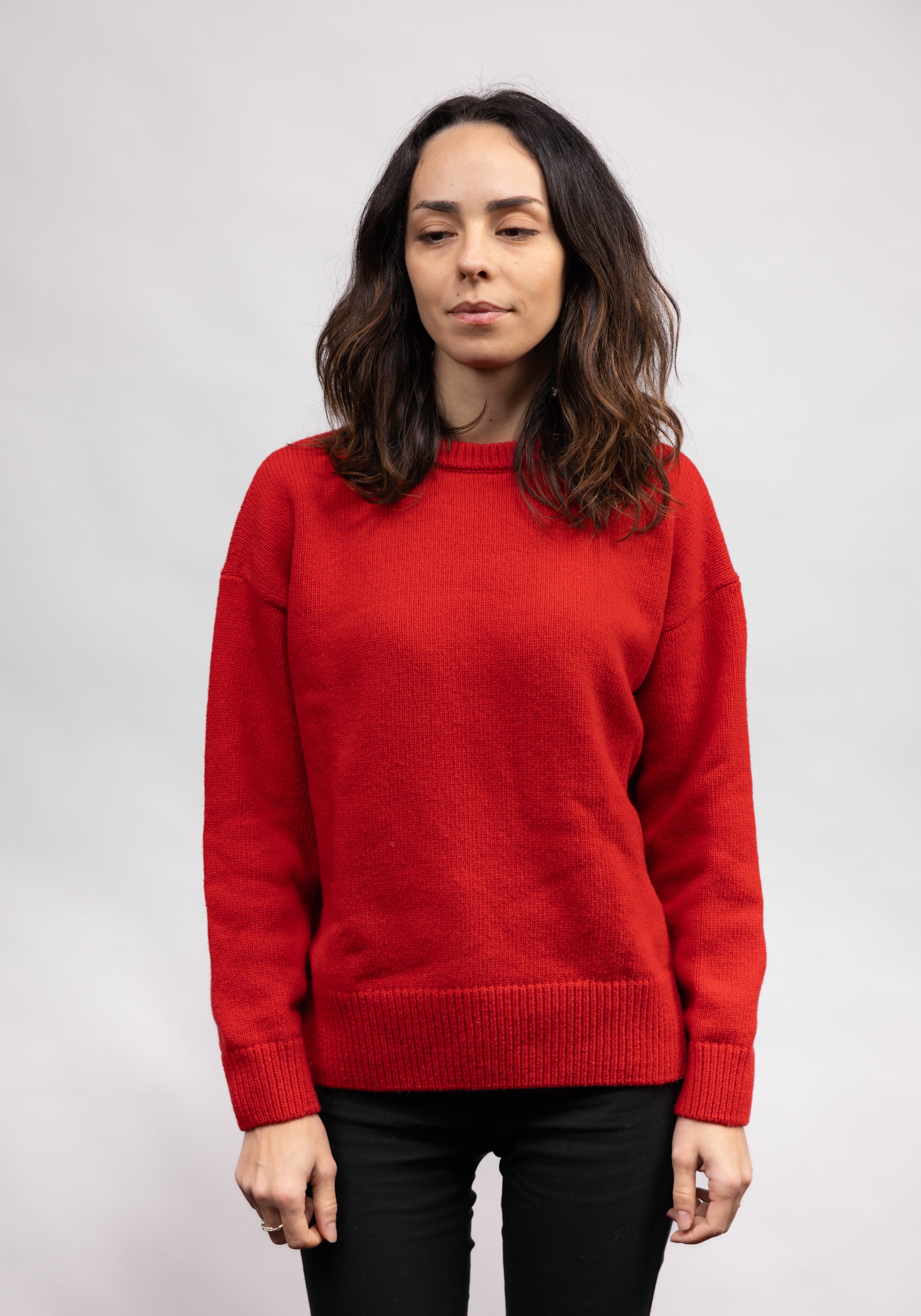 Pulover tricotat femei din lână - Azalee Scarlett Red