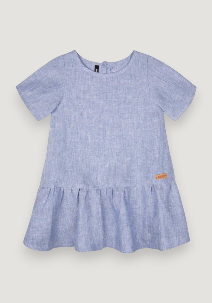 Rochie din in - Sky Blue