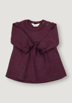 Rochie lână merinos - Basic Plum 90