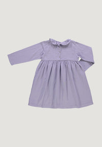 Rochie din muselină dublă de bumbac - Campanule Lavender Aura Poudre Organic HipHip.ro