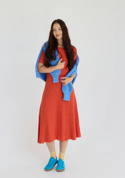 Rochie femei din bumbac - Rib extrafin Tangerine