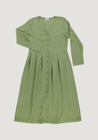 Rochie femei din muselină dublă de bumbac - Ipomee Turtle Green
