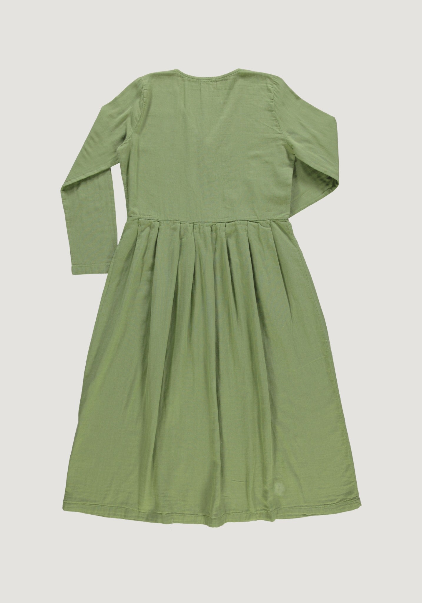 Rochie femei din muselină dublă de bumbac - Ipomee Turtle Green