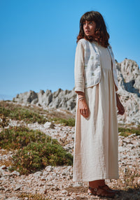 Rochie femei din muselină dublă de bumbac - Muscari Sun Kiss