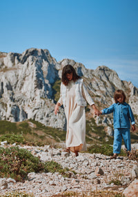 Rochie femei din muselină dublă de bumbac - Muscari Sun Kiss