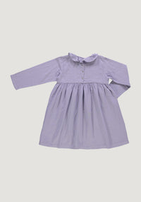 Rochie din muselină dublă de bumbac - Campanule Lavender Aura Poudre Organic HipHip.ro