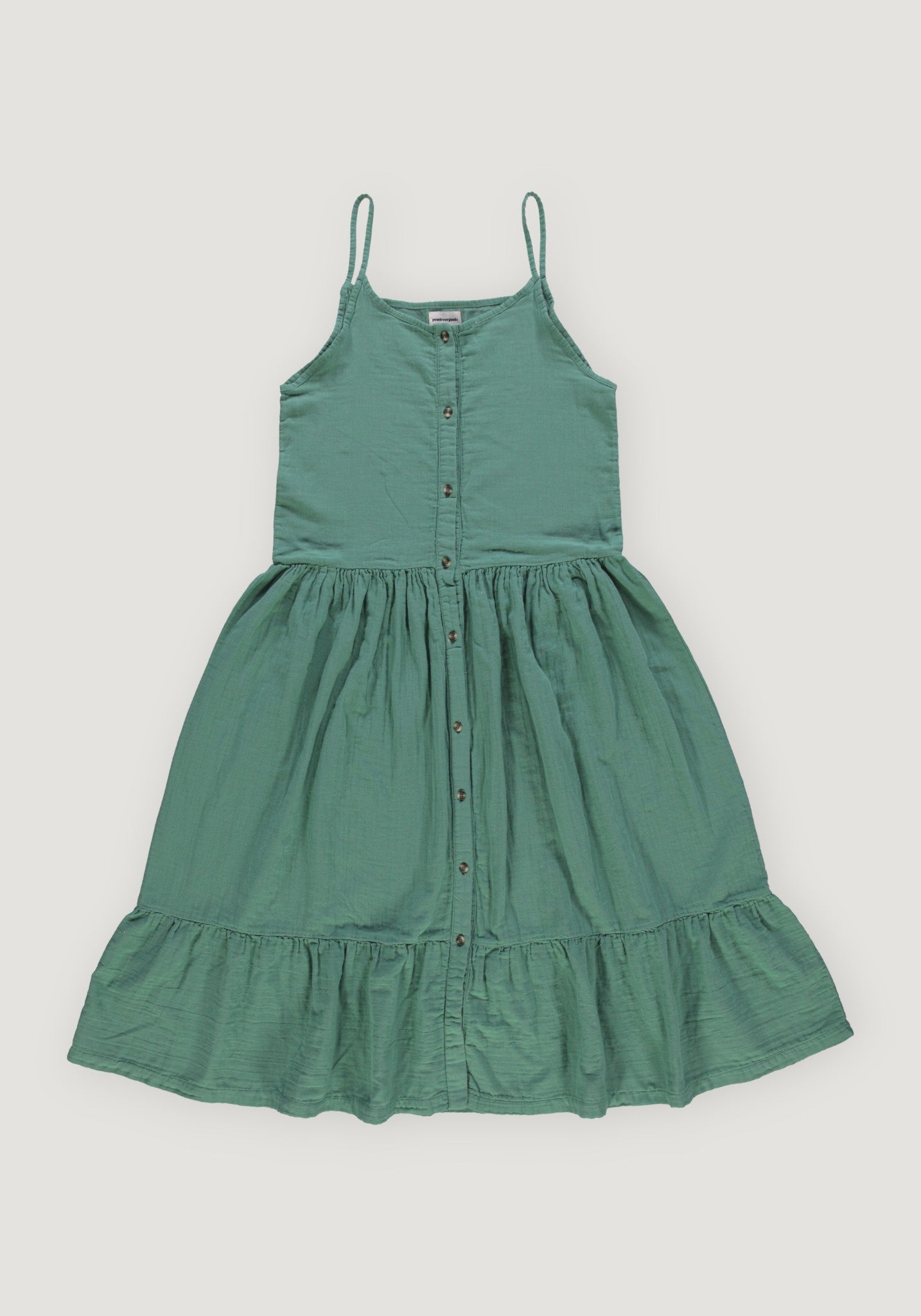 Rochie muselină dublă din bumbac - Celosie Deep Grass Green