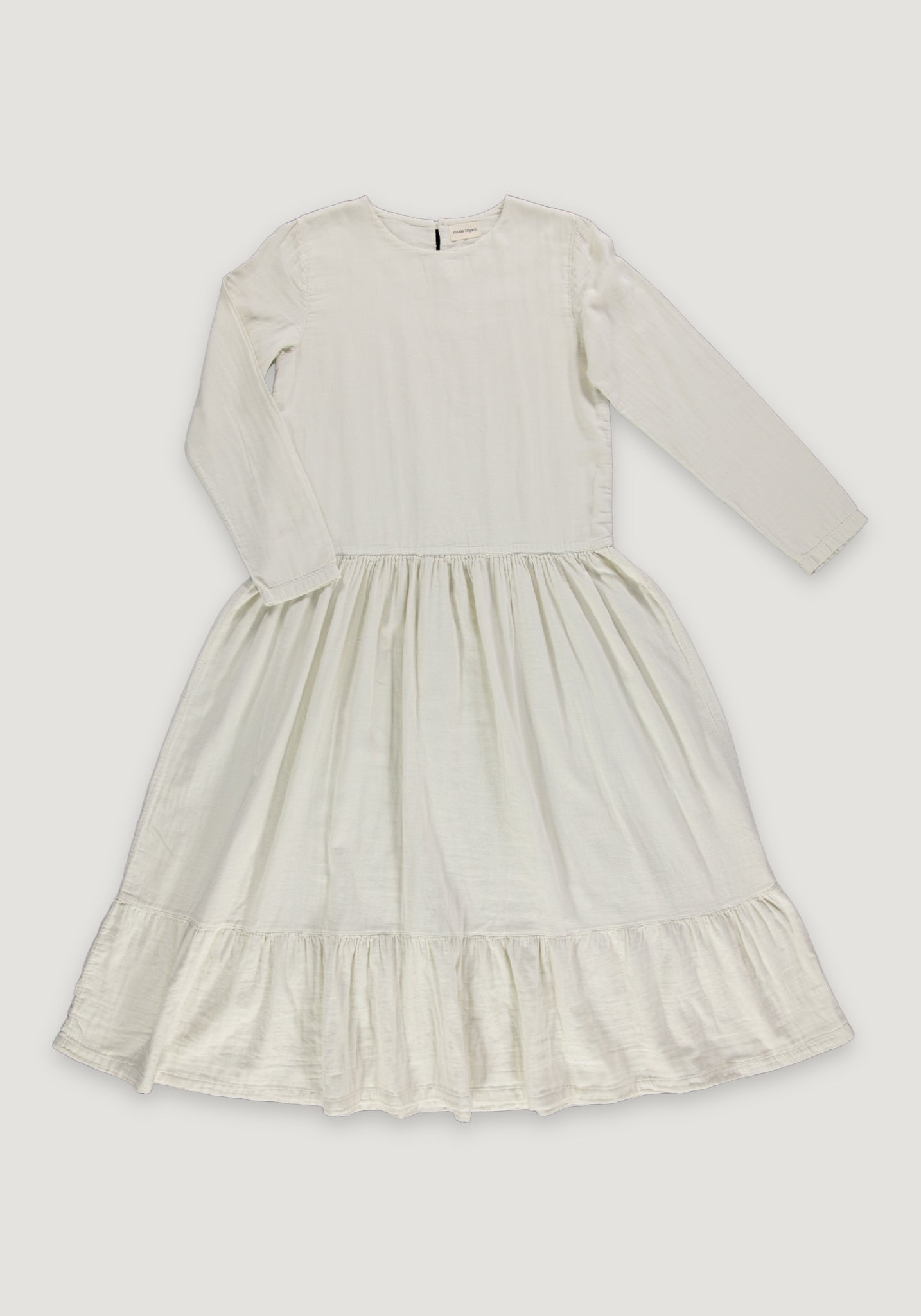 Rochie din muselină dublă de bumbac - Garua Almond Milk Poudre Organic HipHip.ro