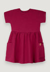 Rochie muselină dublă din bumbac - Raspberry