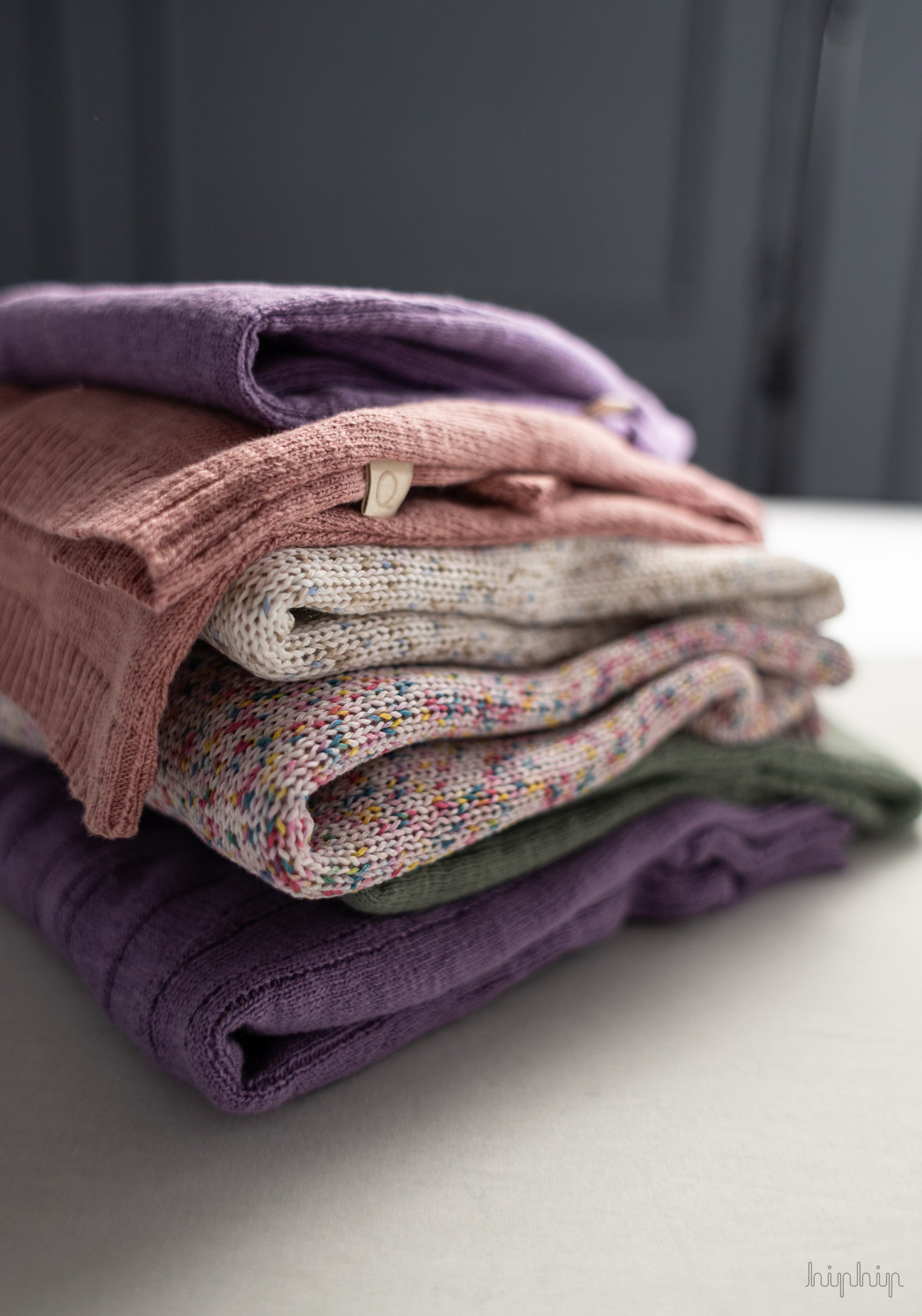 Rochie tricotată din bumbac și in - Soft Pink