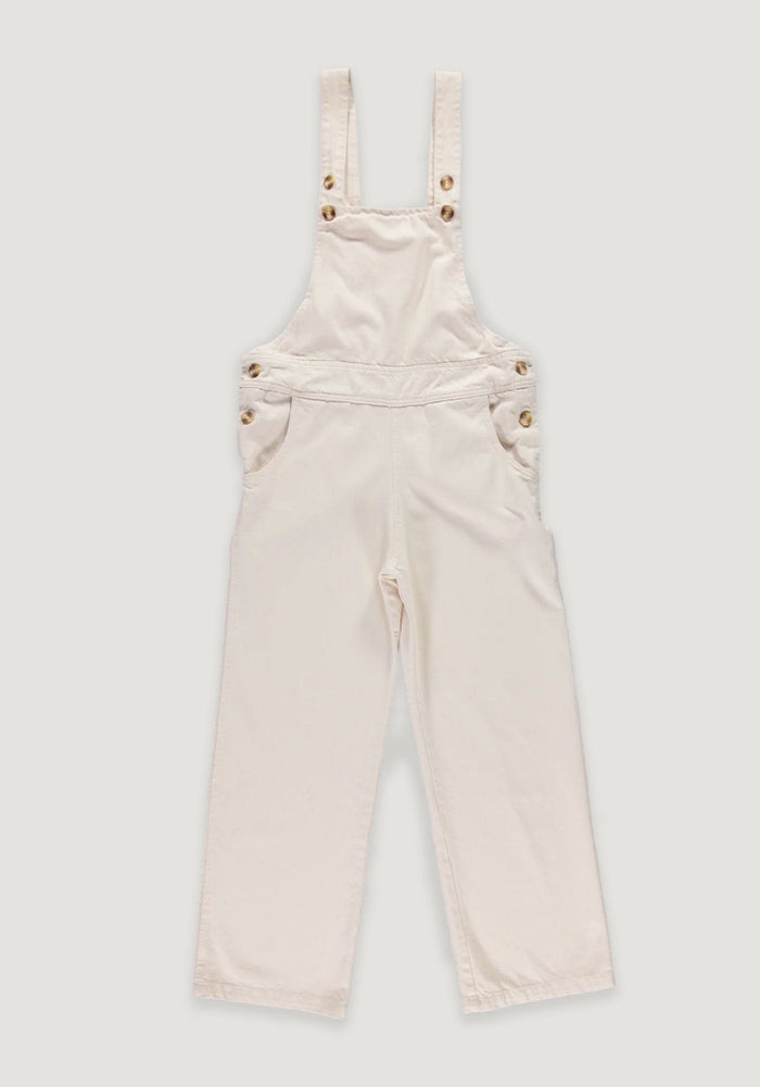 Salopetă denim femei din bumbac - Quetsche Ecru Poudre Organic HipHip.ro