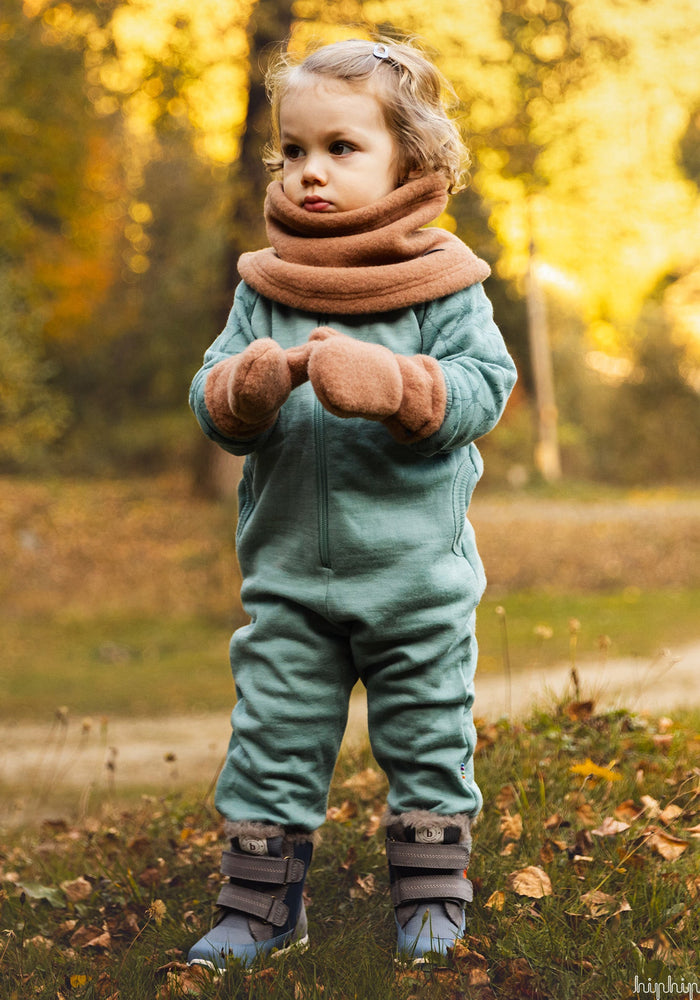 Salopetă brushed din lână merinos - Graphic Green Joha HipHip.ro