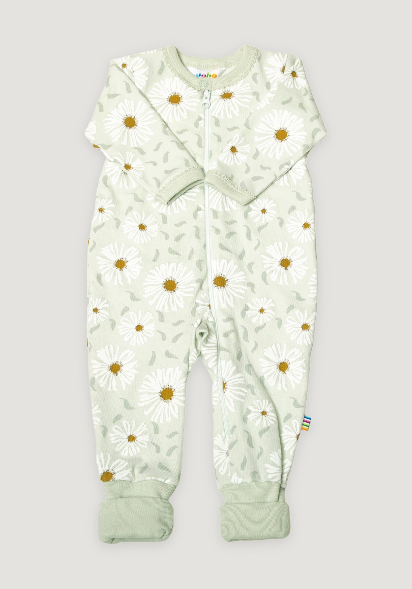 Jumpsuit cu șosete din bumbac - Daisy Mint Aop 70