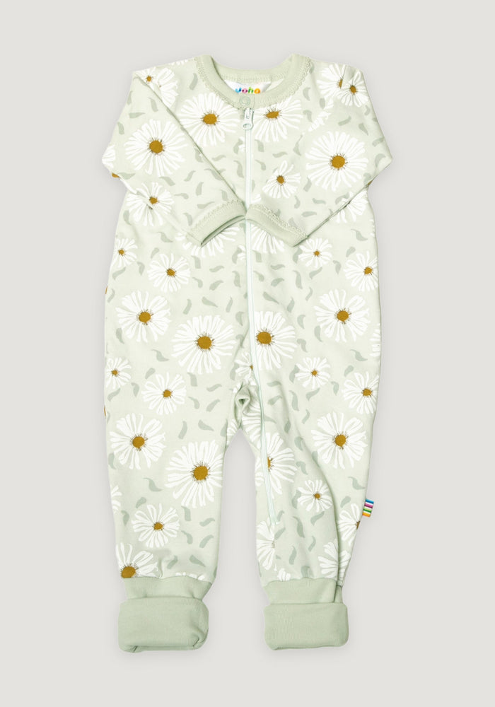 Jumpsuit cu șosete din bumbac - Daisy Mint Aop 70