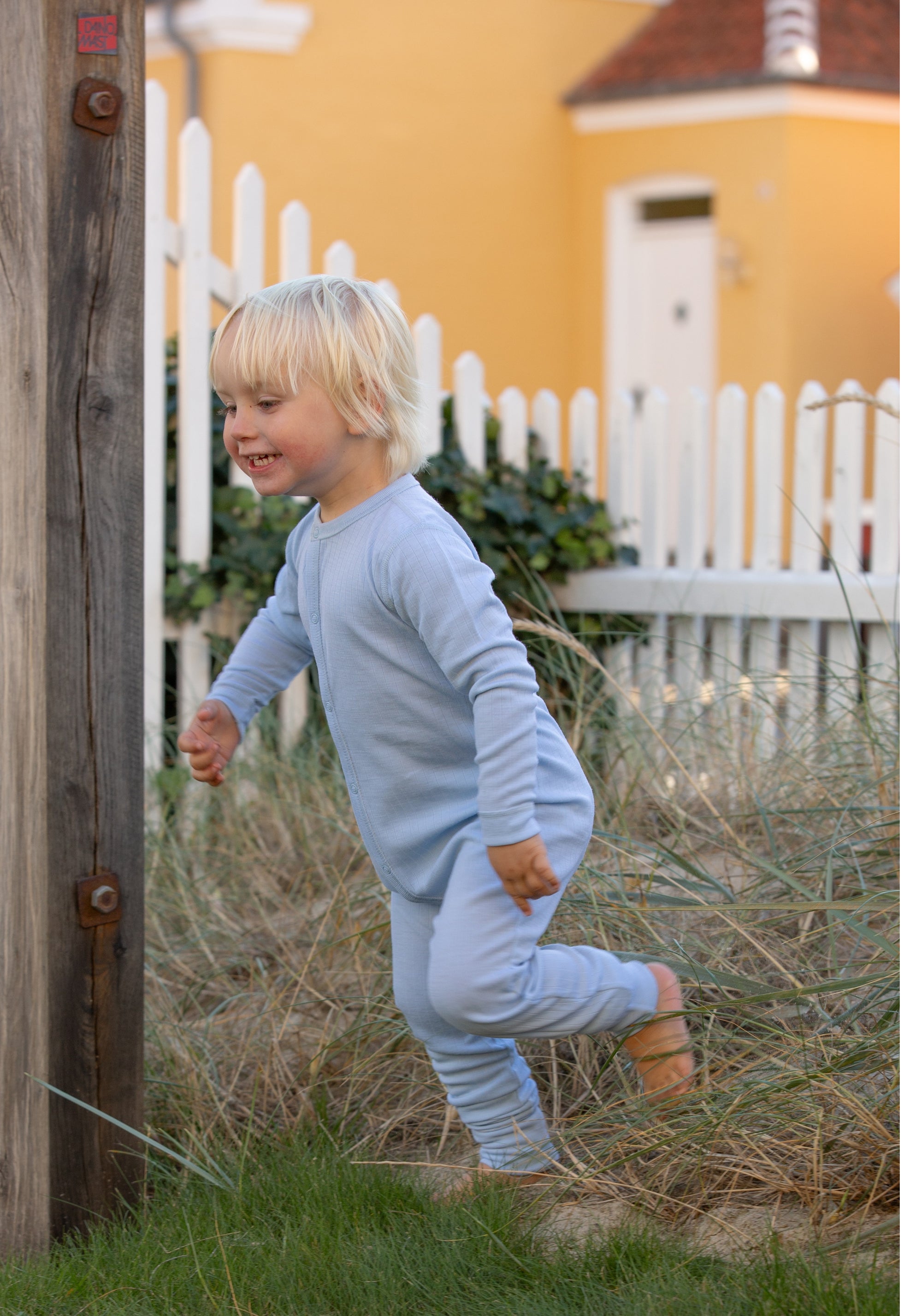 Salopetă cu șosete din lână merinos - Basic Blue