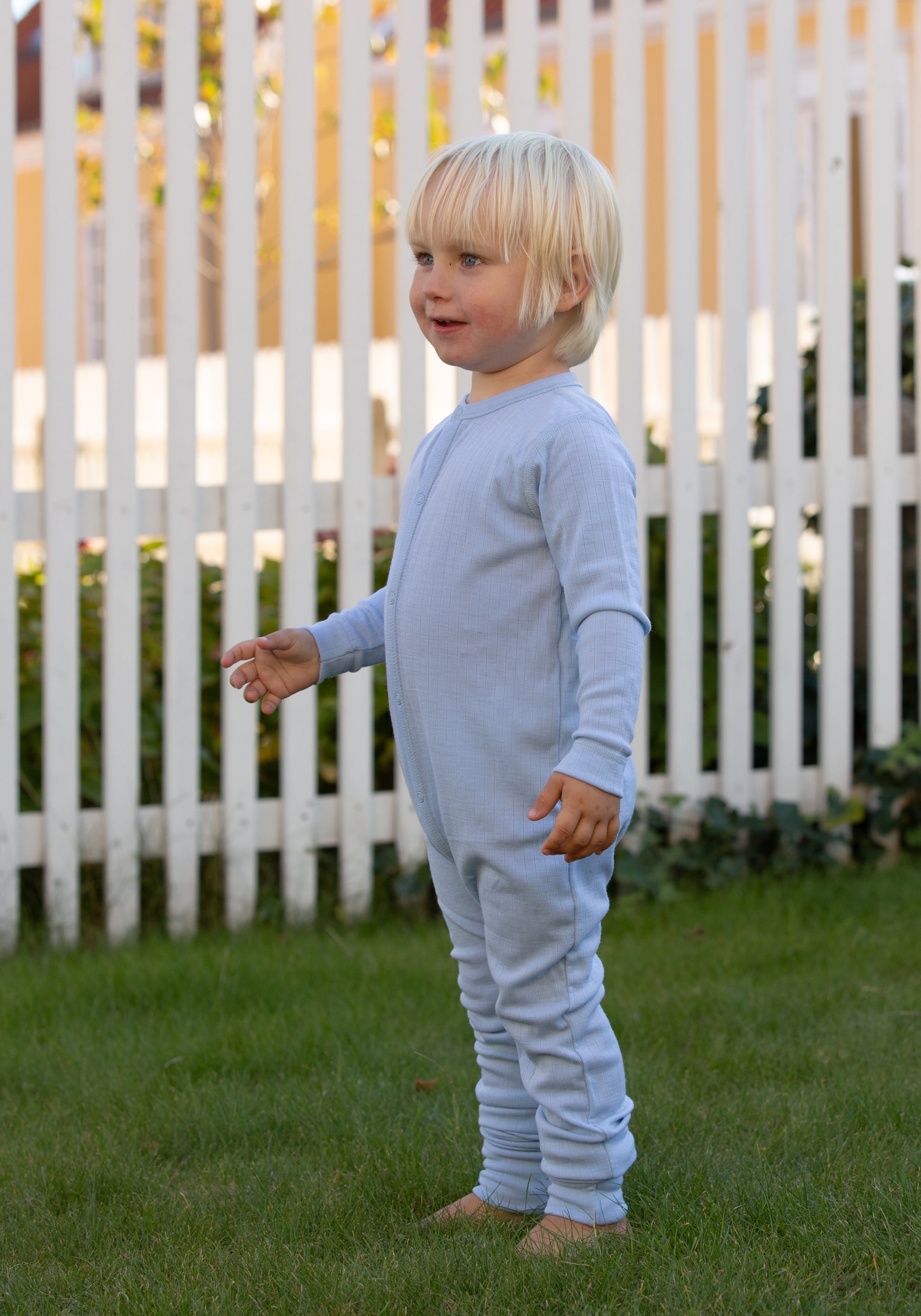 Salopetă cu șosete din lână merinos - Basic Blue