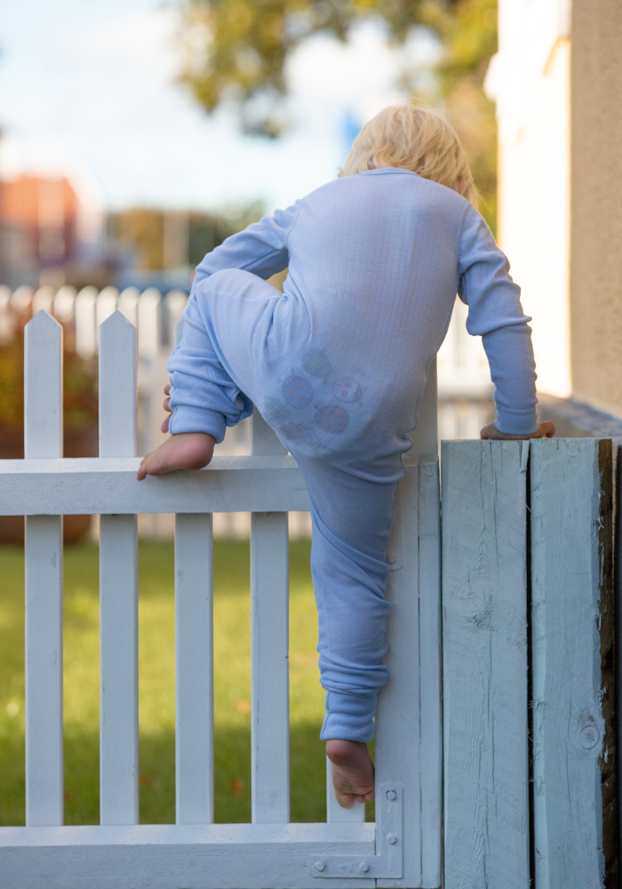 Salopetă cu șosete din lână merinos - Basic Blue