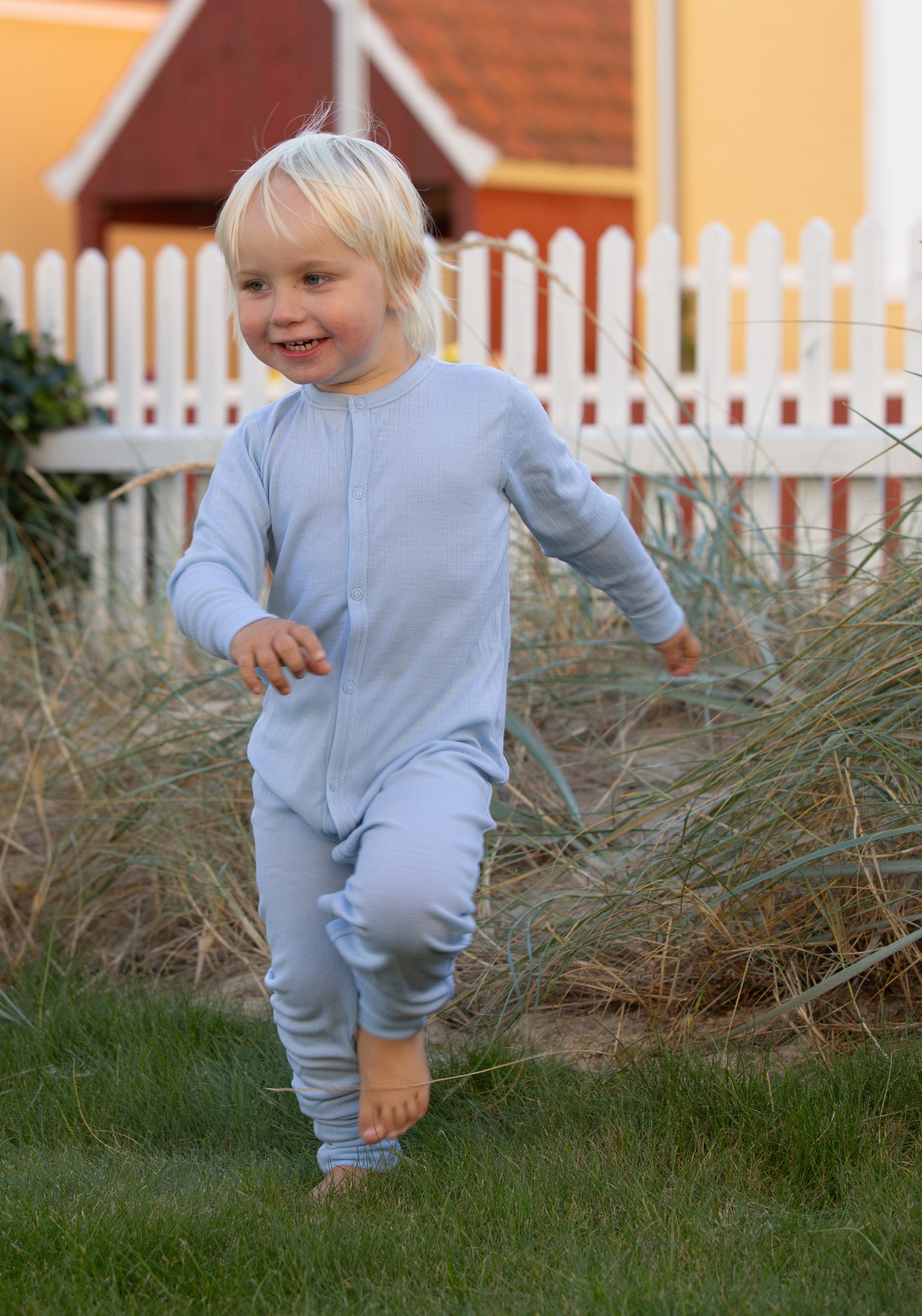 Salopetă cu șosete din lână merinos - Basic Blue