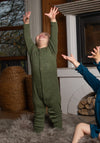 Salopetă cu șosete din lână merinos - Basic Dark Olive