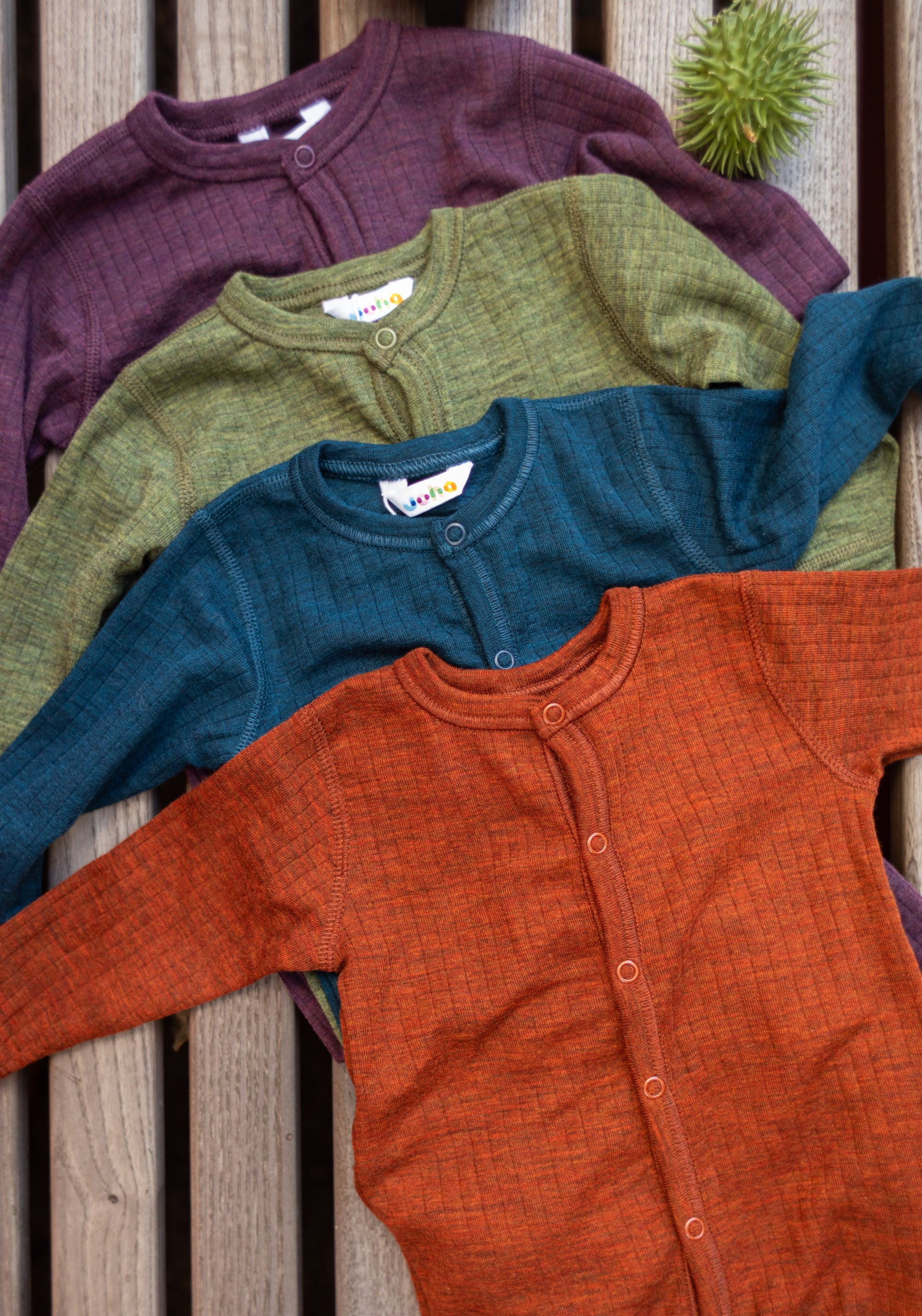 Salopetă cu șosete din lână merinos - Basic Dark Turquoise