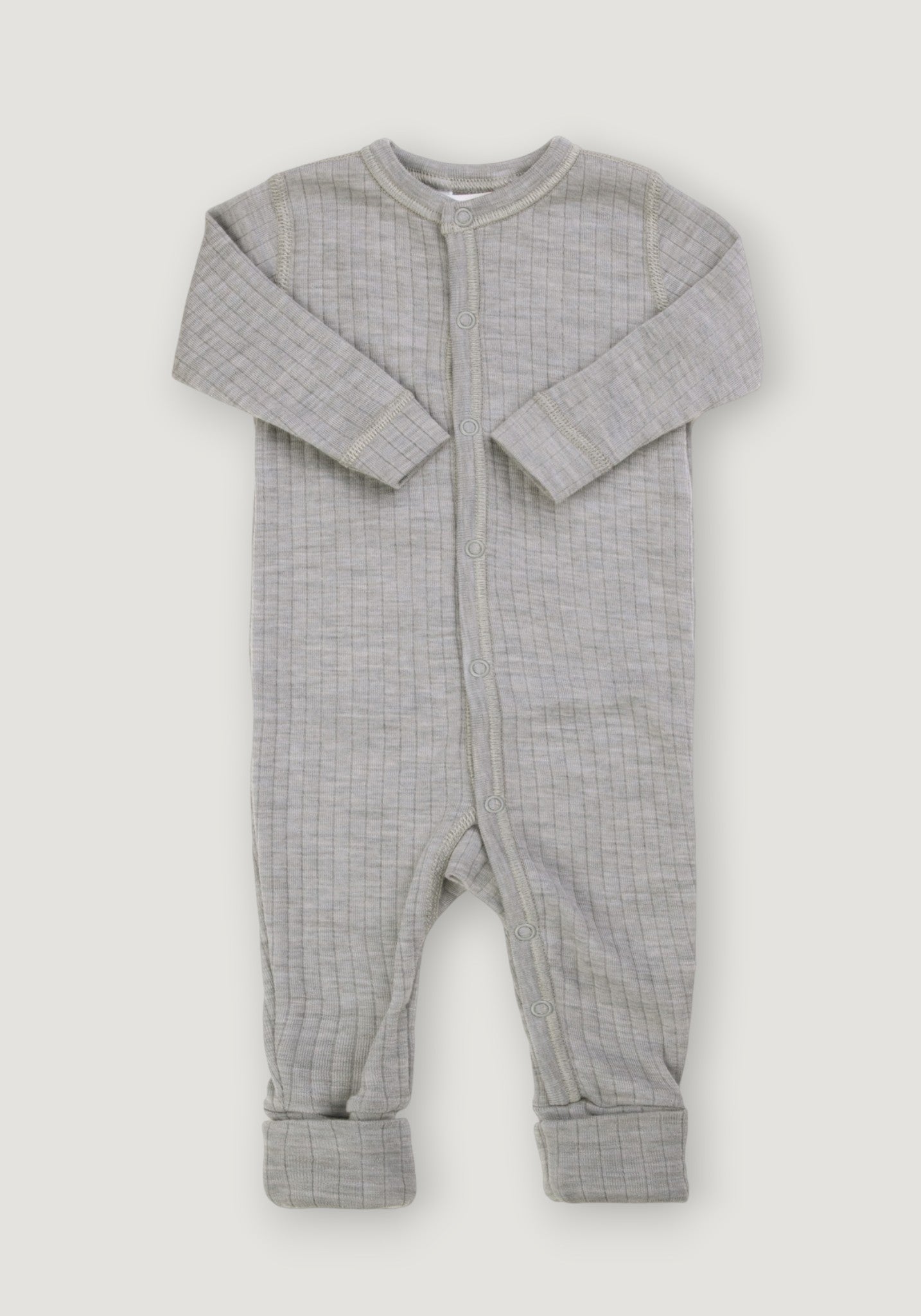 Salopetă cu șosete din lână merinos - Basic Grey