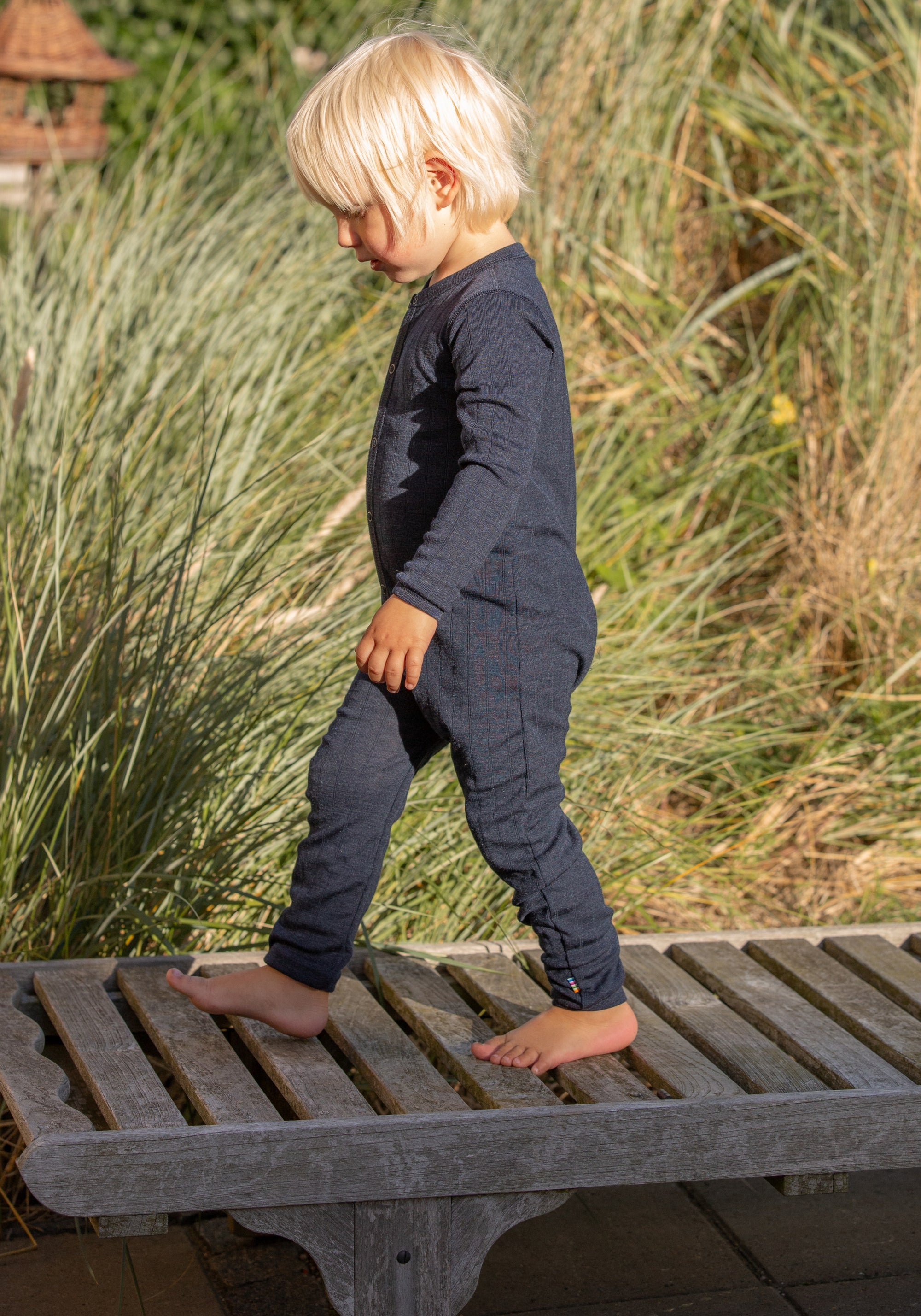 Salopetă din lână merinos și mătase - Basic Marine