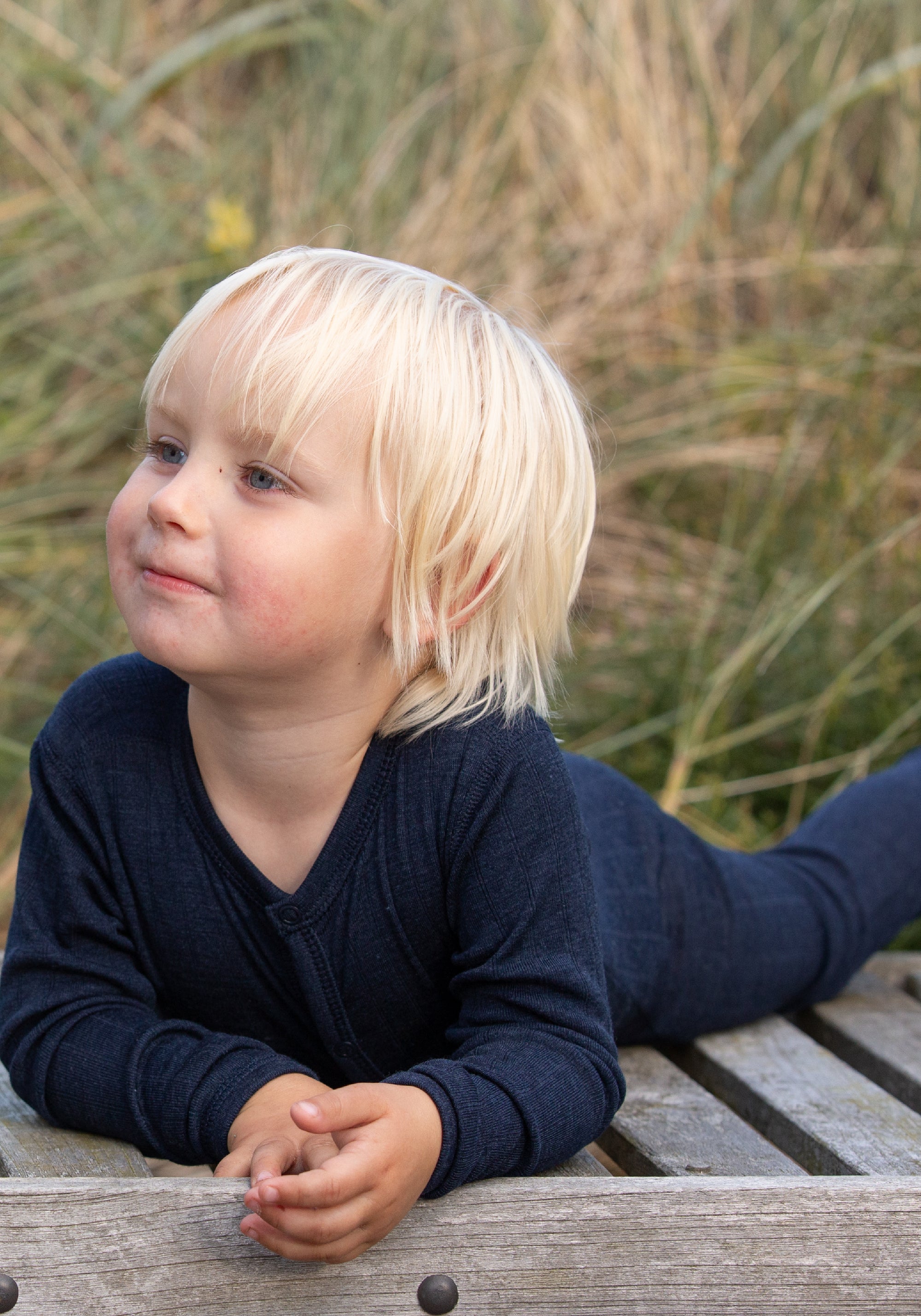 Salopetă din lână merinos și mătase - Basic Marine