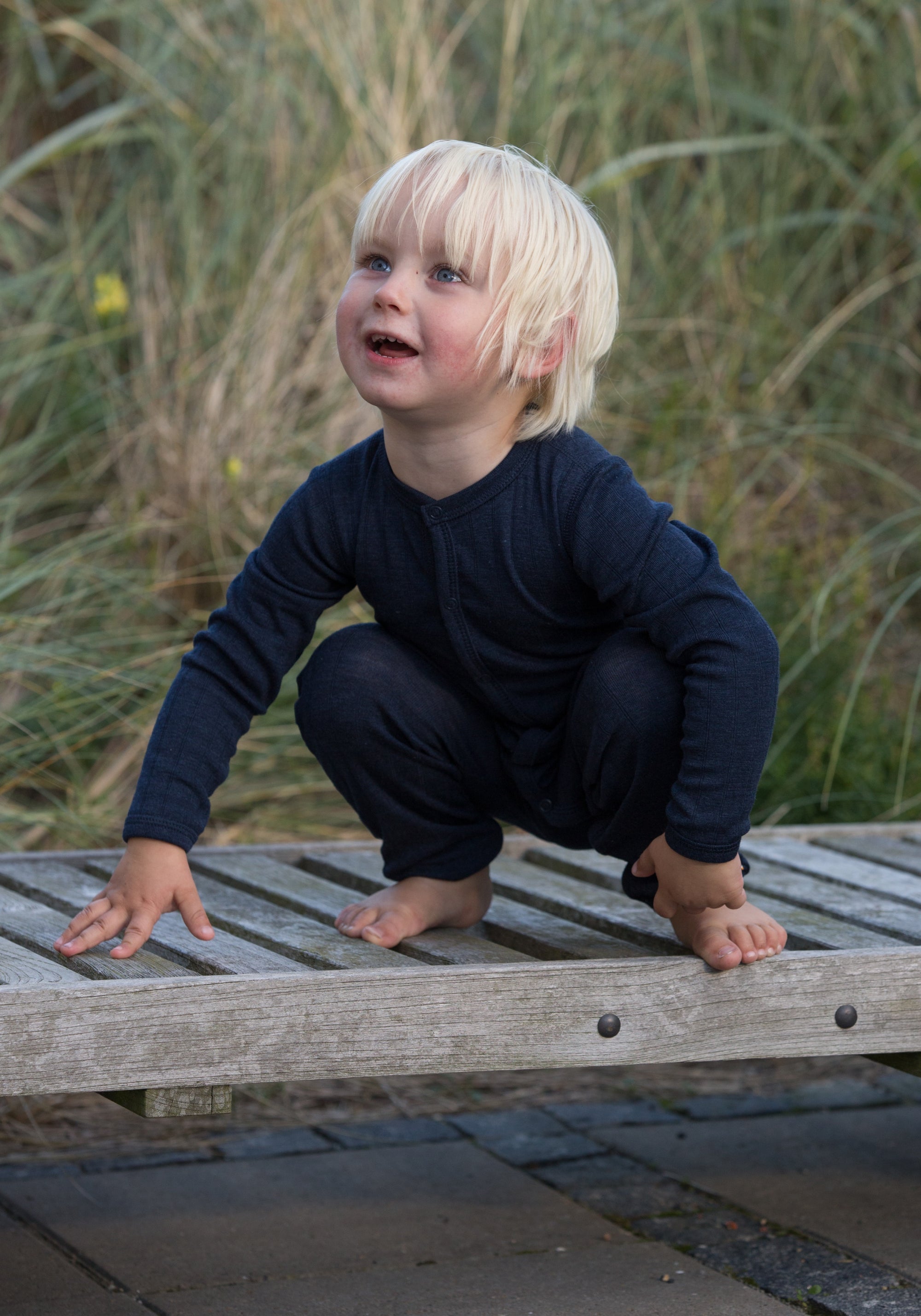 Salopetă cu șosete din lână merinos - Basic Marine