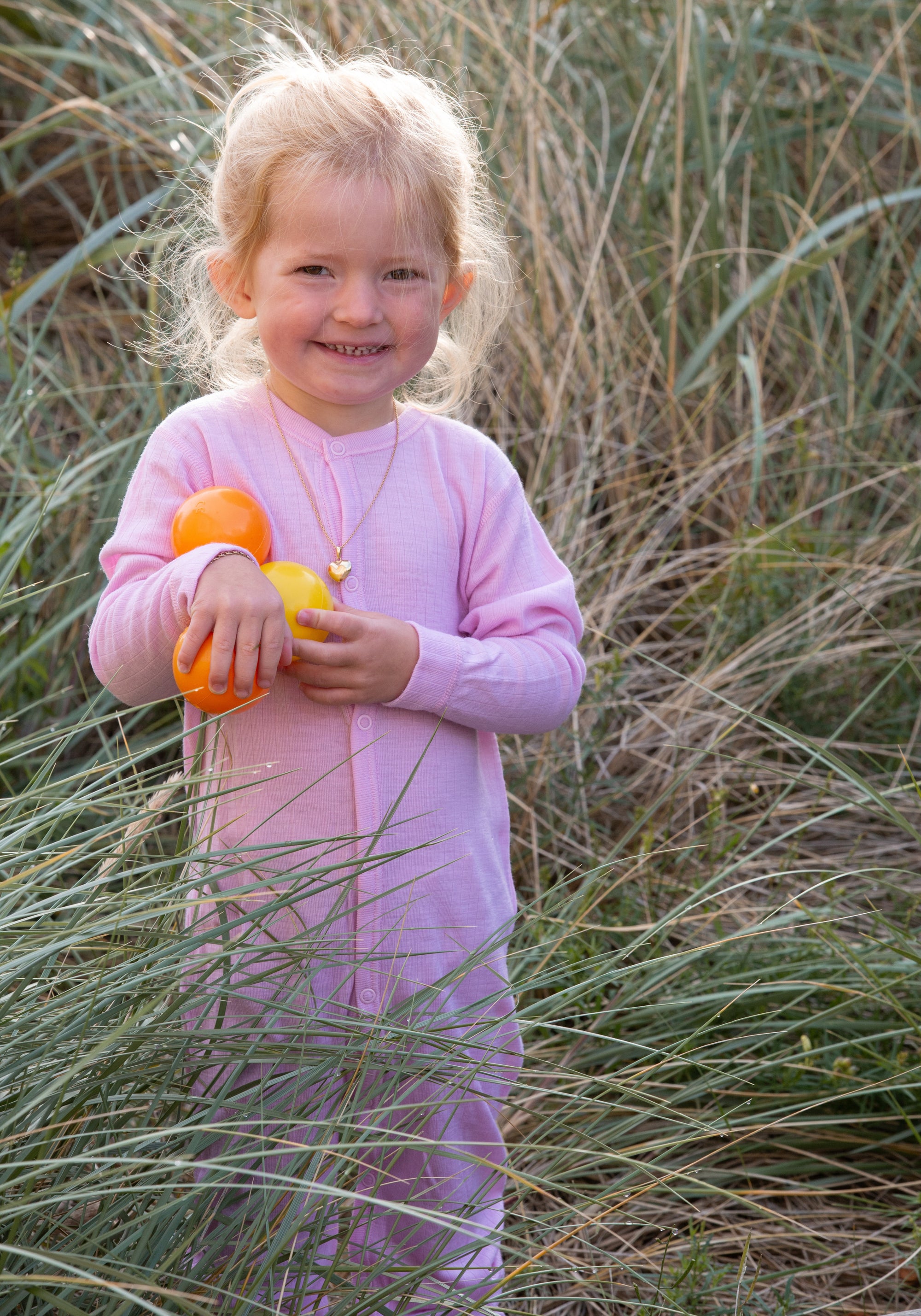 Salopetă cu șosete din lână merinos - Basic Old Rose
