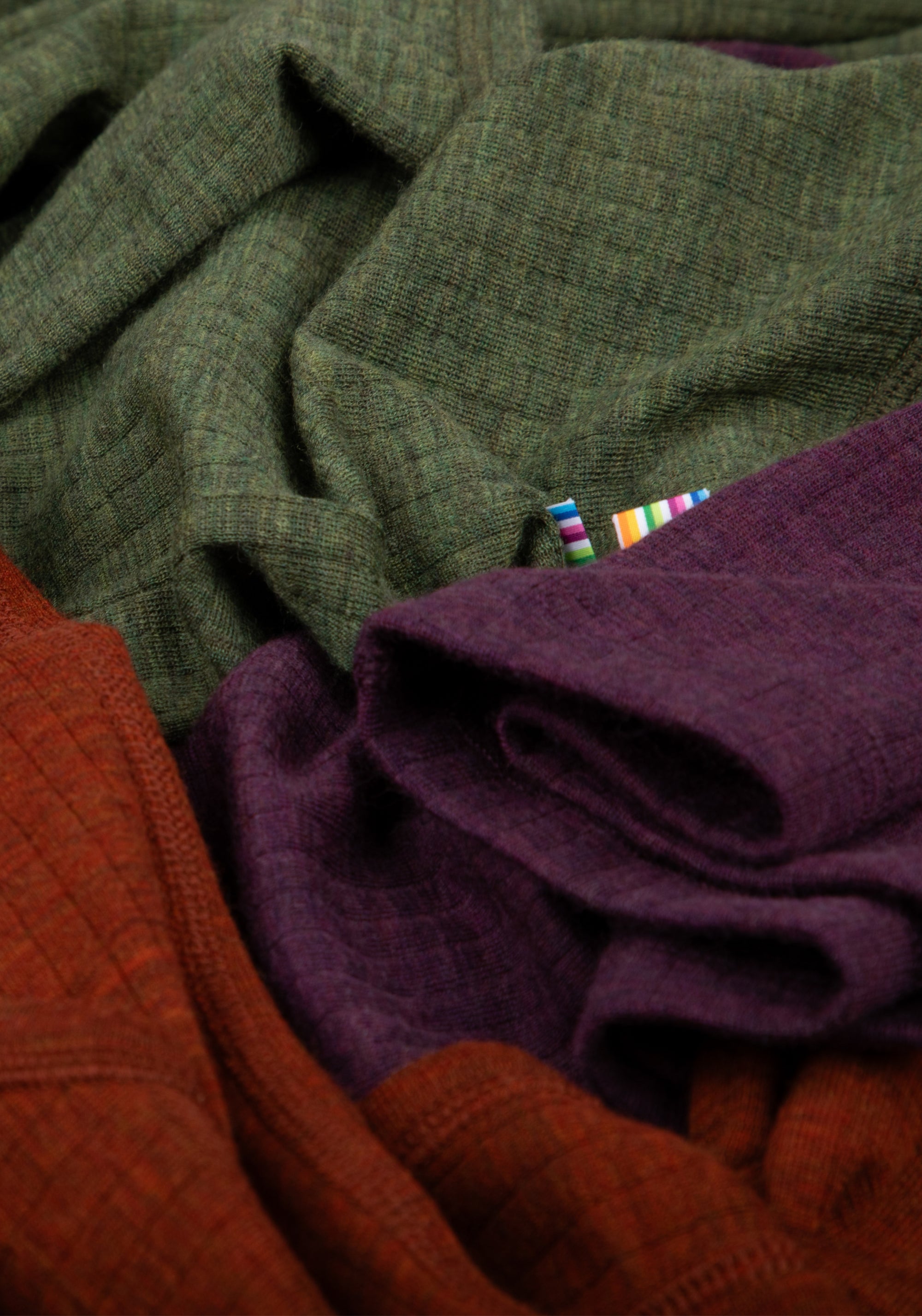 Salopetă cu șosete din lână merinos - Basic Plum