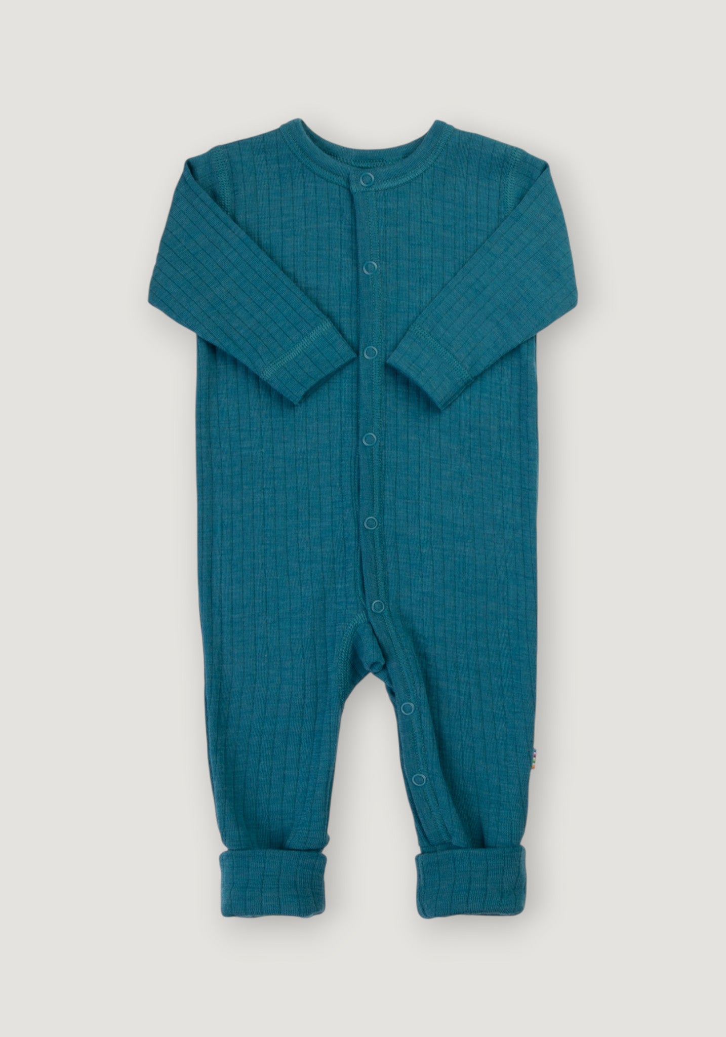 Salopetă cu șosete din lână merinos - Basic Turquoise