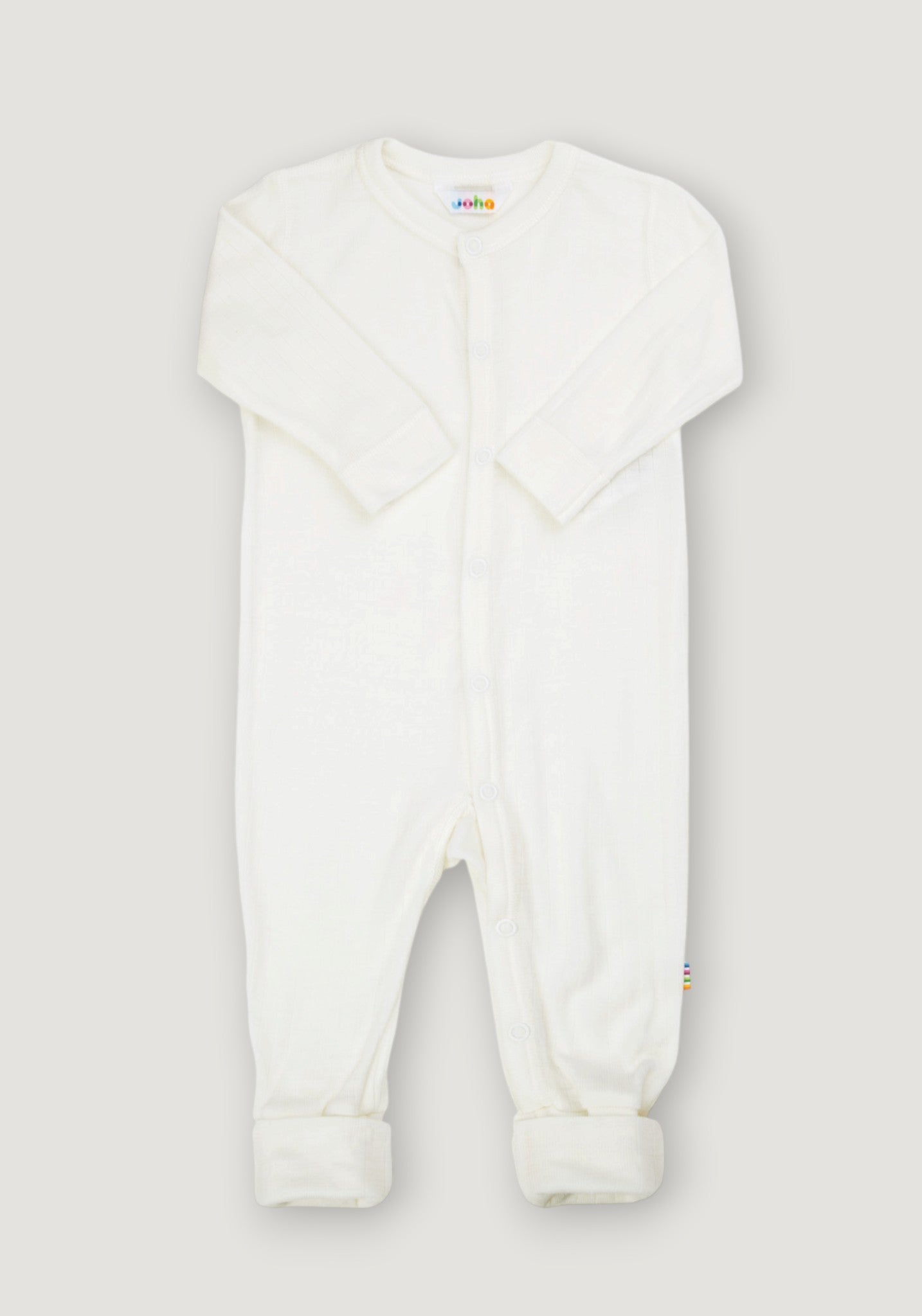 Salopetă cu șosete din lână merinos - Basic White