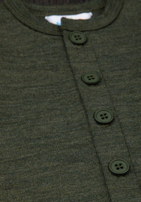 Salopetă cu șosete lână merinos - Single Wool Melange Moss Green