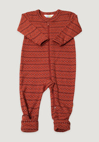 Jumpsuit cu șosete din lână merinos - Wool Print Chili Red Joha HipHip.ro