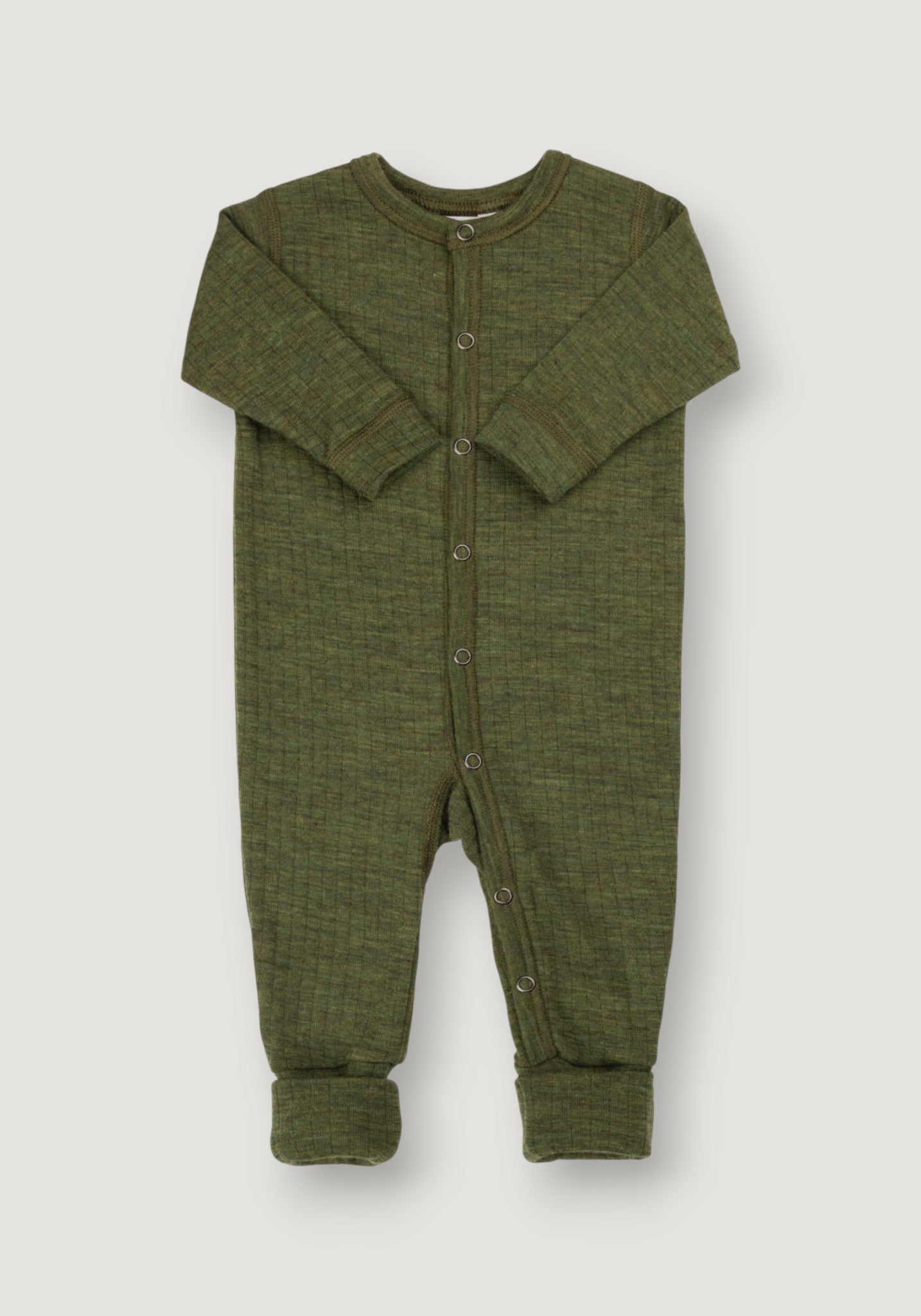 Salopetă cu șosete lână merinos - Basic Dark Olive 50