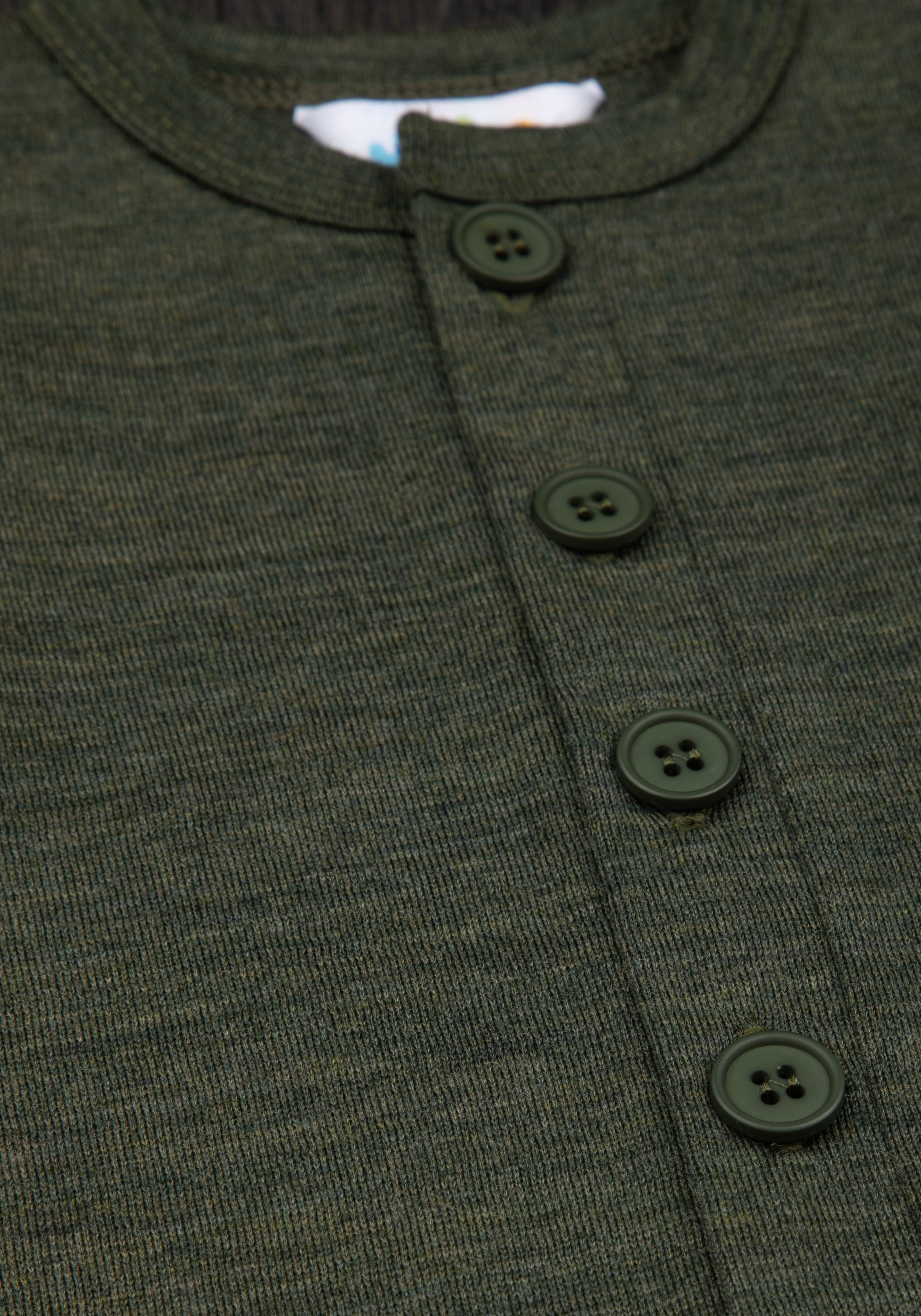 Salopetă cu șosete lână merinos - Single Wool Melange Moss Green