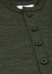 Salopetă cu șosete lână merinos - Single Wool Melange Moss Green