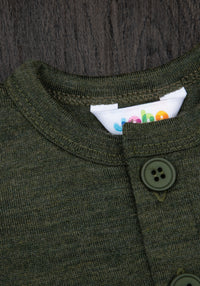 Salopetă cu șosete lână merinos - Single Wool Melange Moss Green