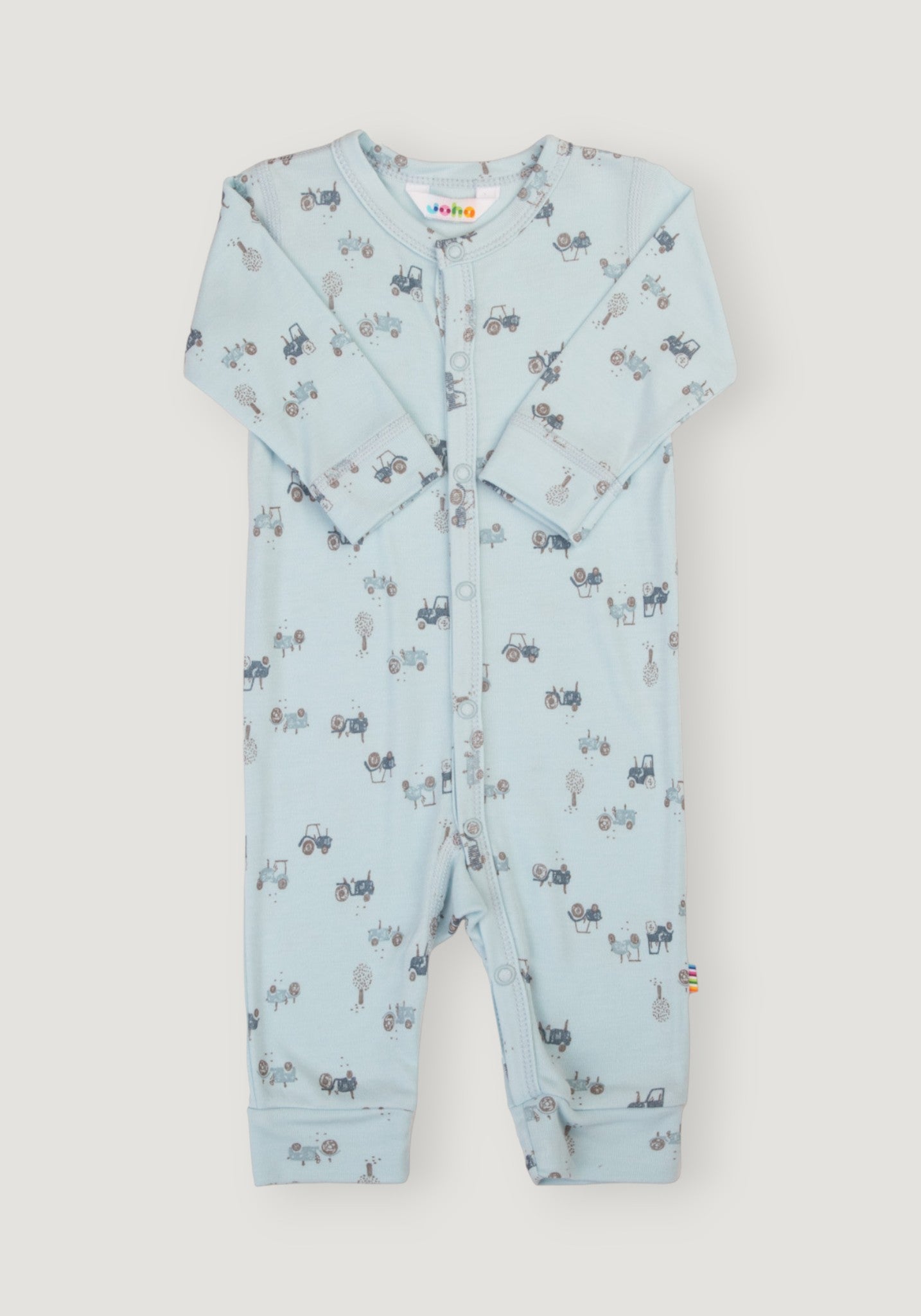 Salopetă din bambus - Tractor Light Blue