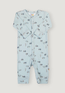 Salopetă din bambus - Tractor Light Blue