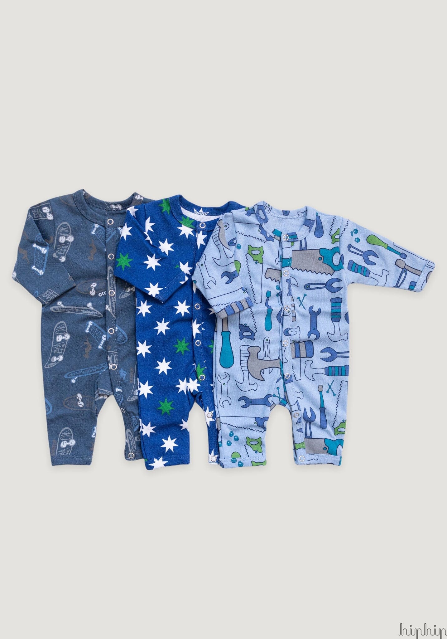 Jumpsuit bumbac - Use It All Boy (set 3 buc) Joha HipHip.ro